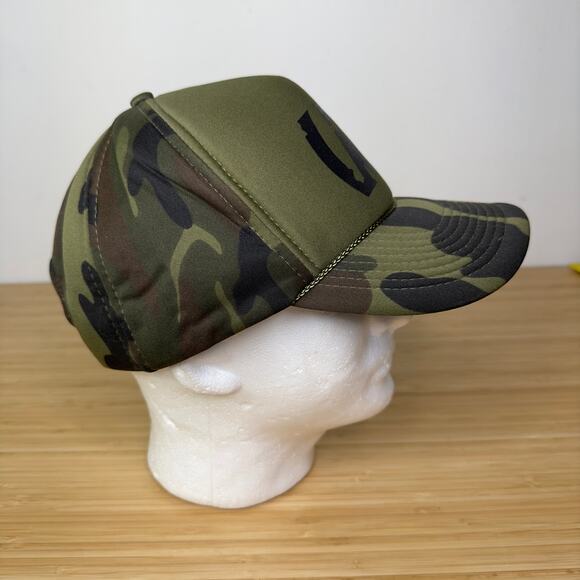 Vintage K2 Snowboarding Hat Cap Snapback Green Camouflage Trucker Snapback GUC - Picture 4 of 7